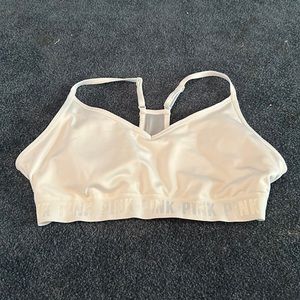 PINK Active White Sports Bra M-DD